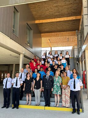 Remise des diplôme des Cadets de la Sécurité Civile au collège Trauffaut